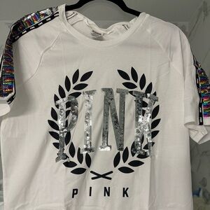 Victoria secret Pink flip bling rainbow L